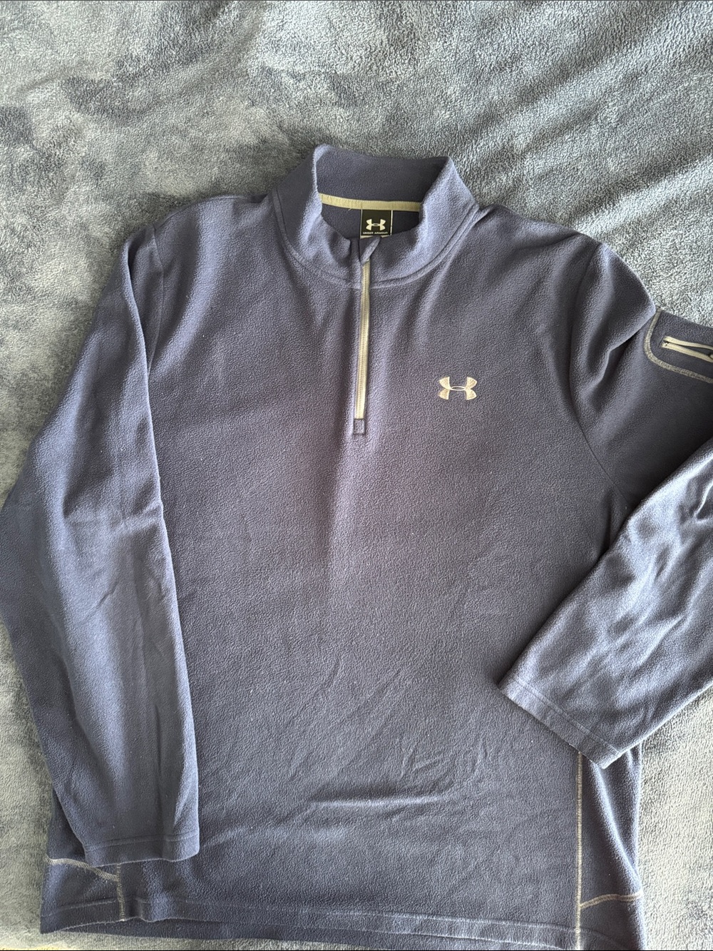 Under Armour Navy Blue Quarter-Zip Pullover